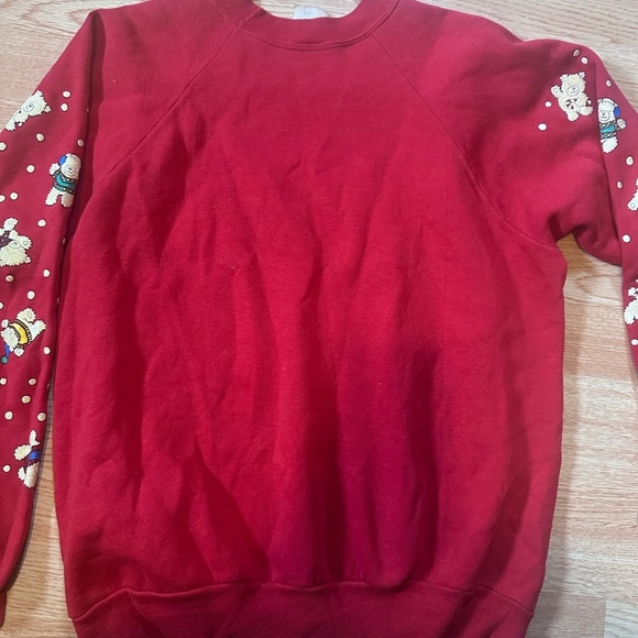 Red Crewneck Winter Christmas Sweater Size Large - Picture 9 of 9